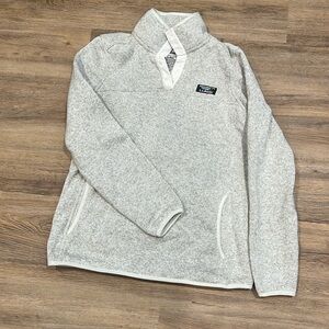 LL Bean Quarter Pullover Fleece Sweater